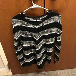 Black Grey and White Sweater